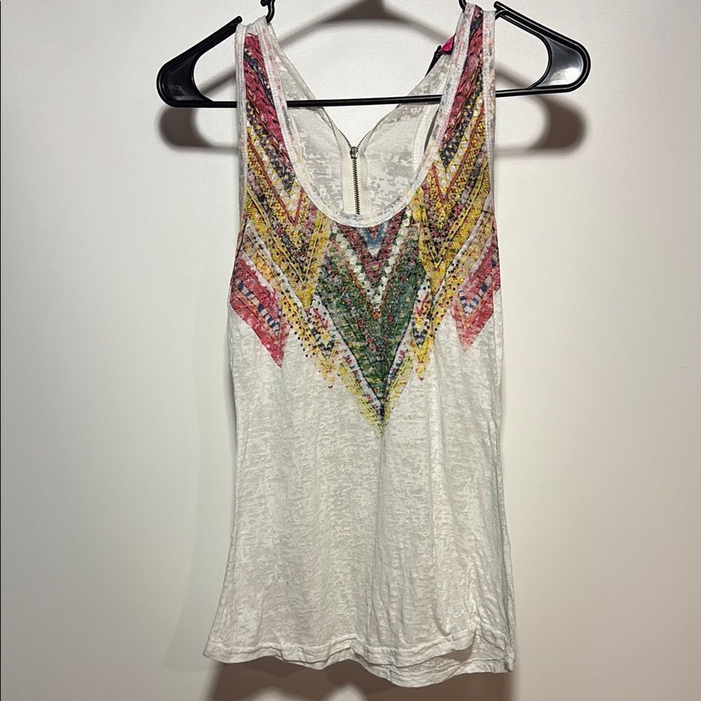Say What? Multicolor Chevron Tank Top